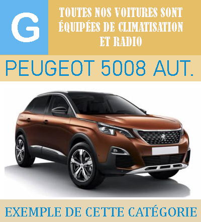 Voitures automatiques 7 places Groupe G à Málaga